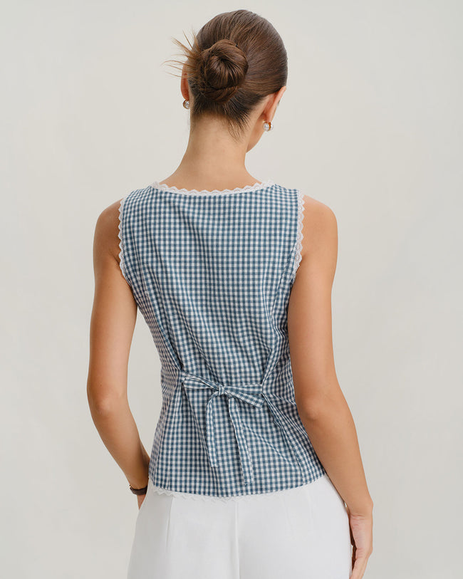 Women's Woven Polyester Tank Tops Tops - RIHOAS