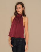 Women's Woven Polyester Tank Tops Tops - RIHOAS