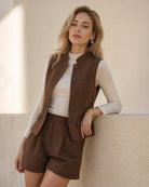Women's Woven Polyester Tank Tops - RIHOAS