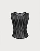Women's Woven Polyester Tank Tops Tops - RIHOAS
