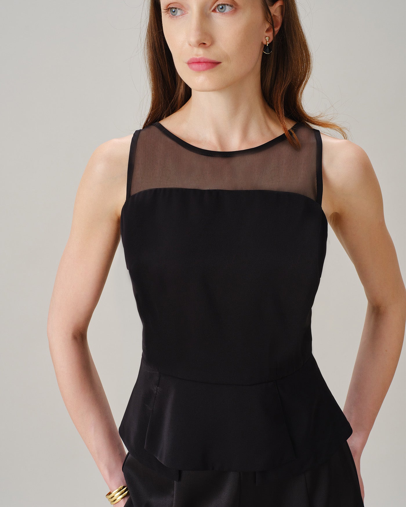 Women's Woven Polyester Tank Tops Tops - RIHOAS