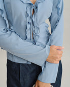Women's Woven Polyester Tees Tops - RIHOAS
