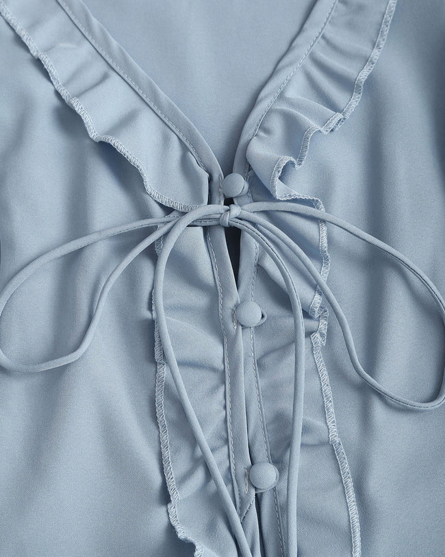 Women's Woven Polyester Tees Tops - RIHOAS