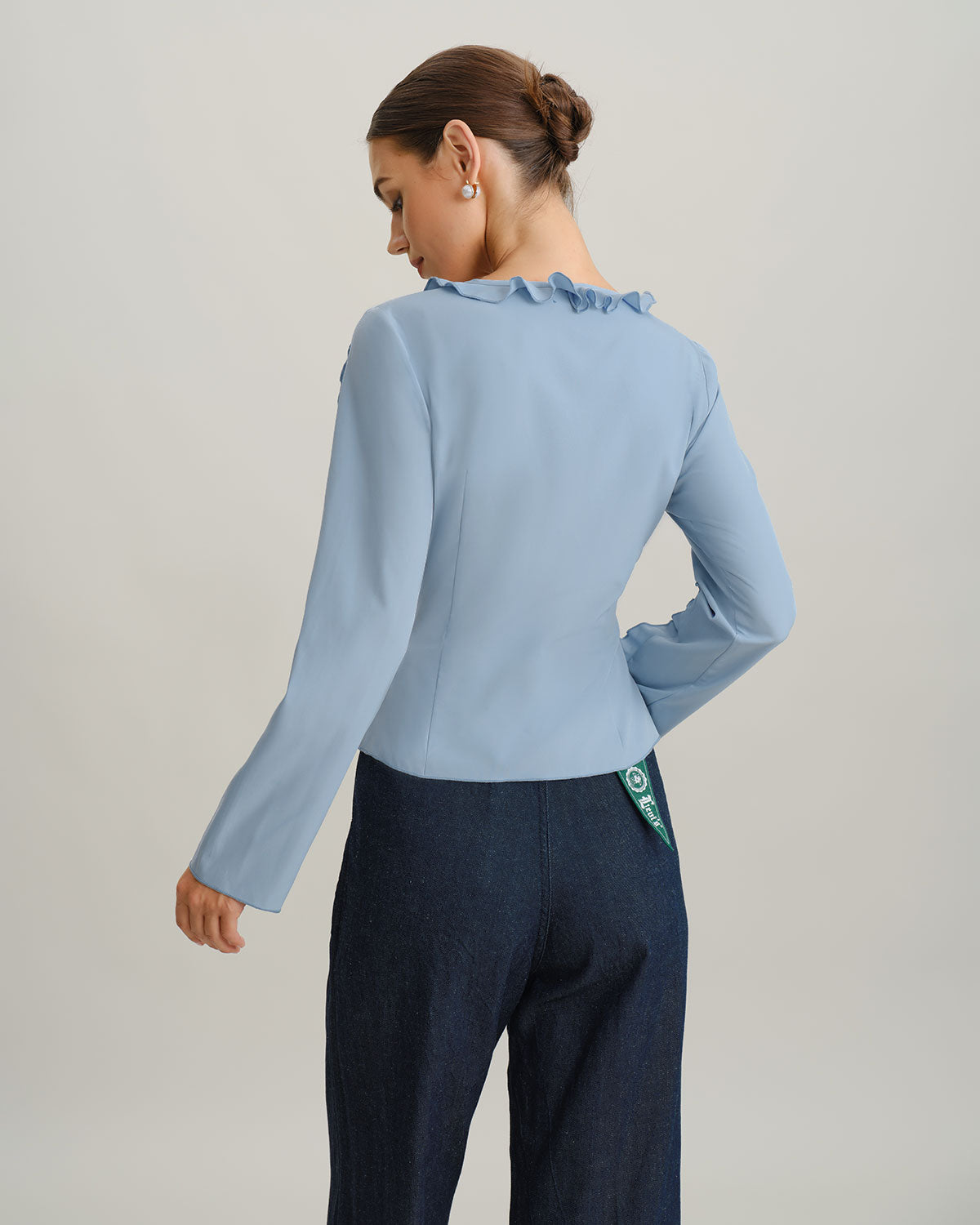 Women's Woven Polyester Tees Tops - RIHOAS