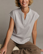 Women's Woven Polyester Top Apricot Tops - RIHOAS