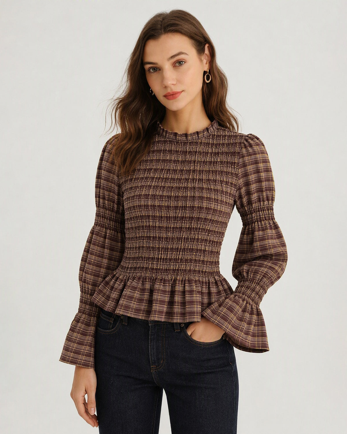Women's Woven Polyester Top Red - RIHOAS