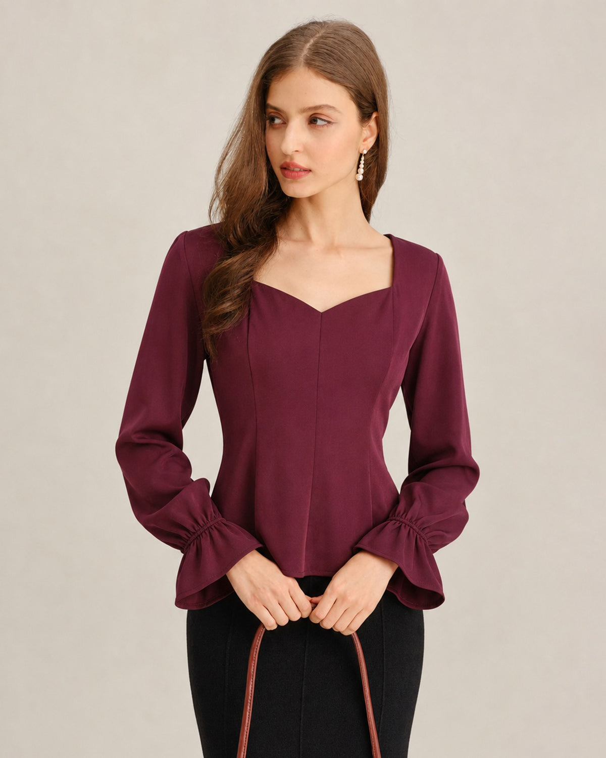 Women's Woven Polyester Top - RIHOAS - 02