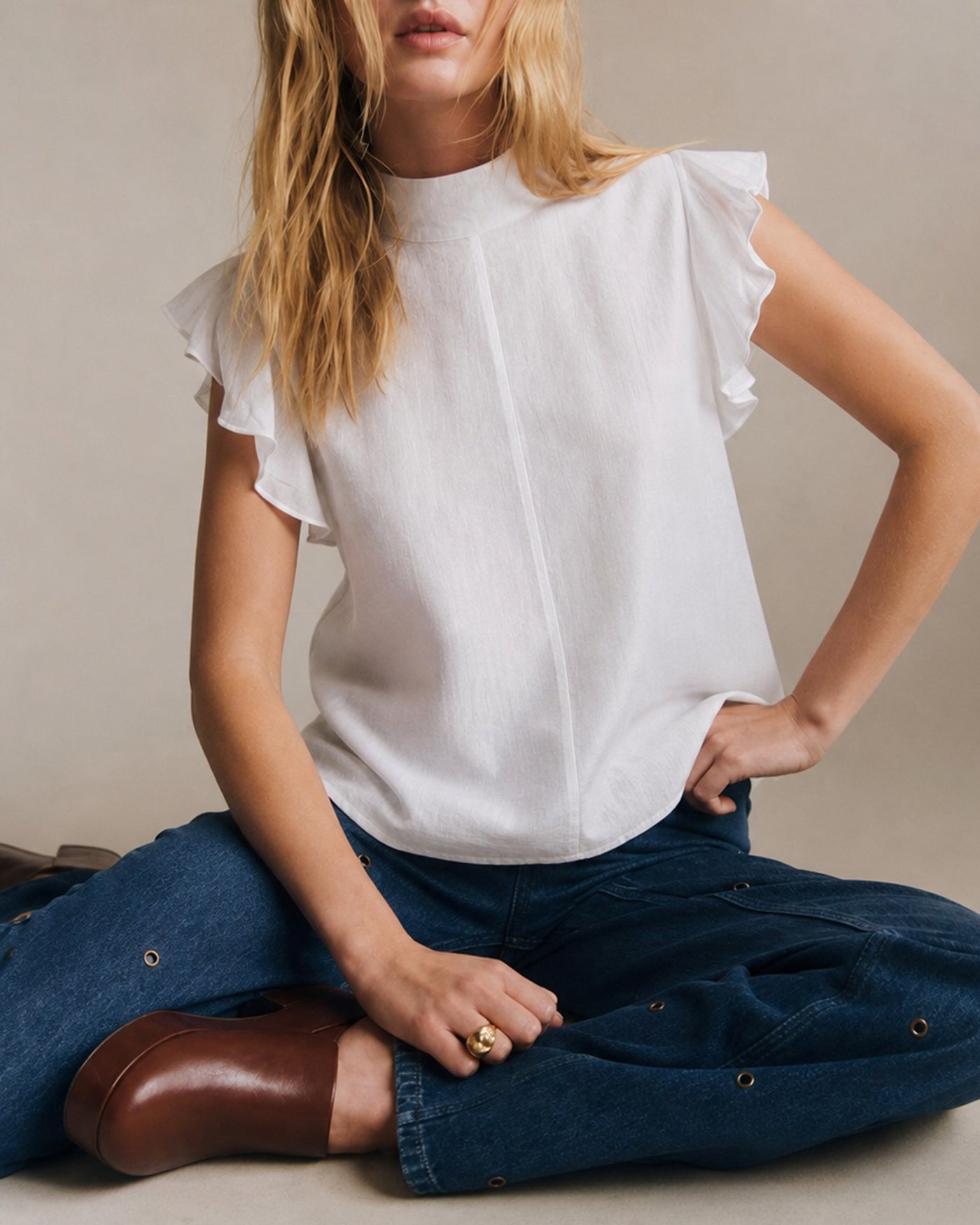 Women's Woven Polyester Top Tops - RIHOAS