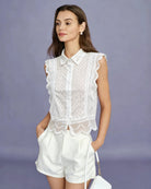 Women's Woven Polyester Top Tops - RIHOAS