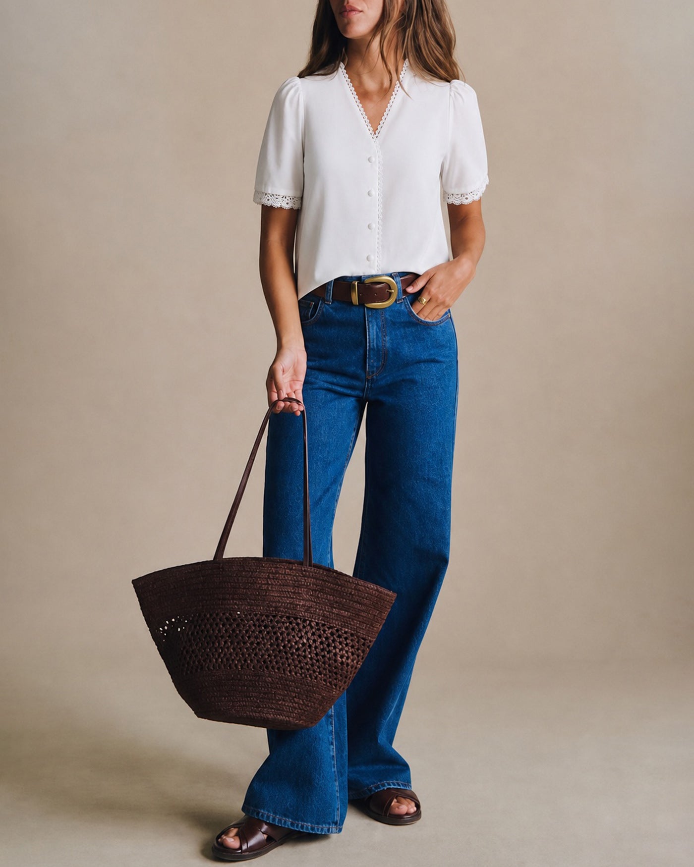 Women's Woven Polyester Top Tops - RIHOAS