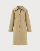 Women's Woven Polyester Trench Coat - RIHOAS
