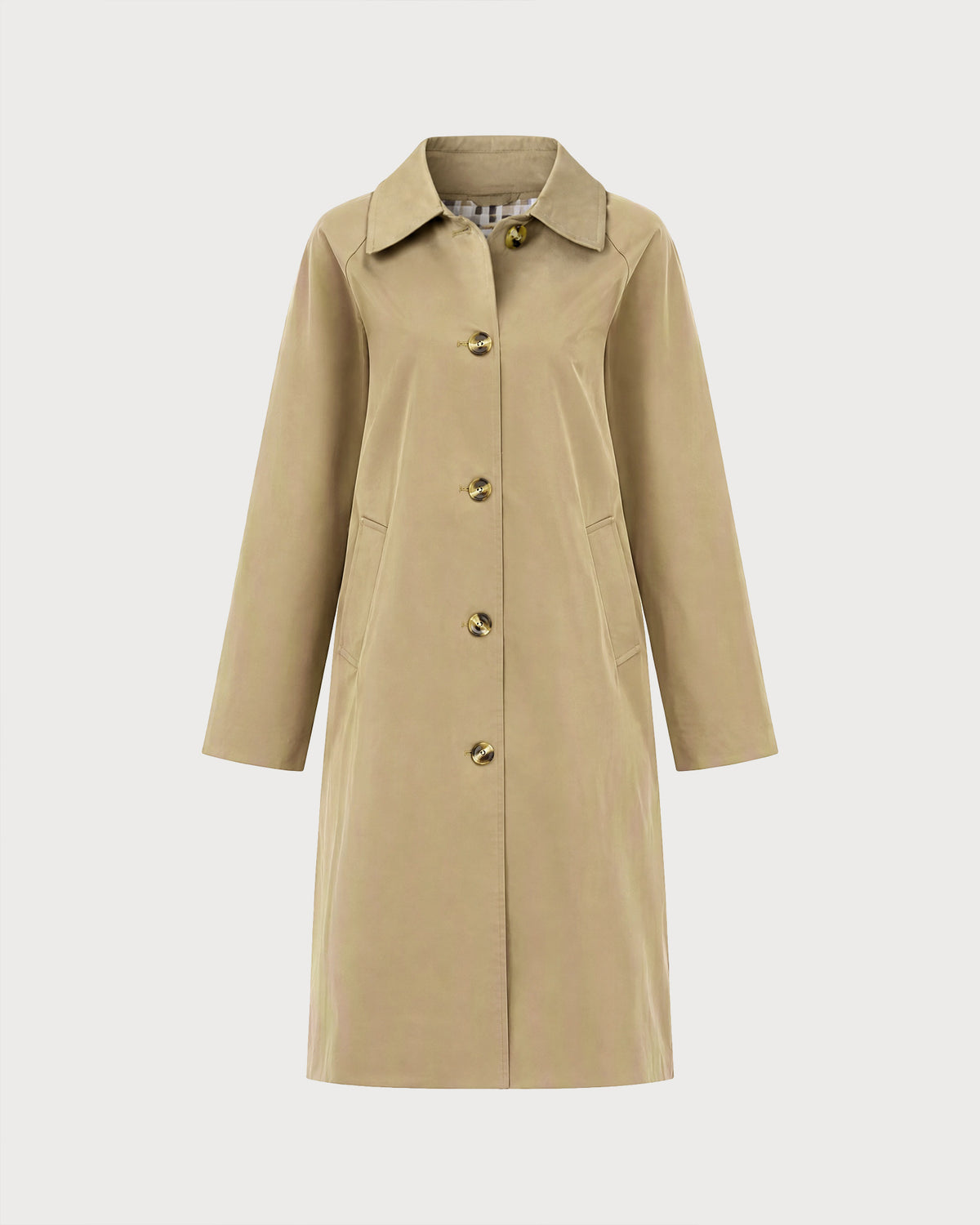 Women's Woven Polyester Trench Coat - RIHOAS
