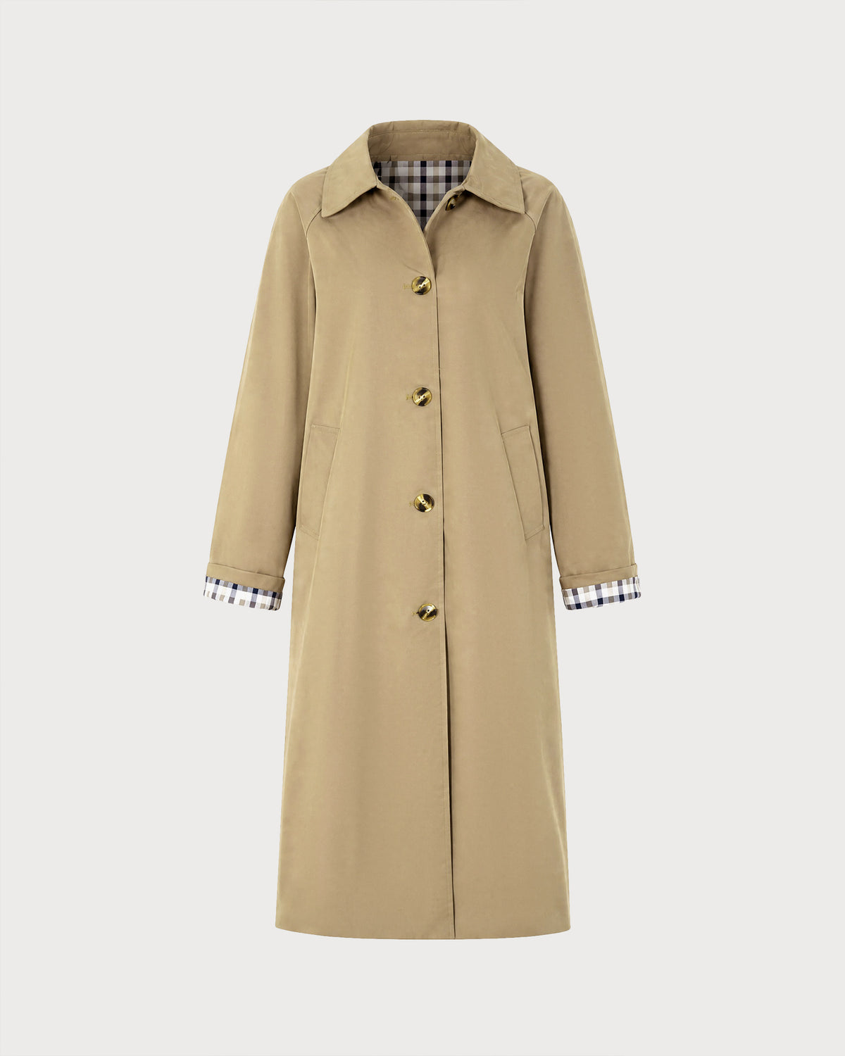 Women's Woven Polyester Trench Coat - RIHOAS