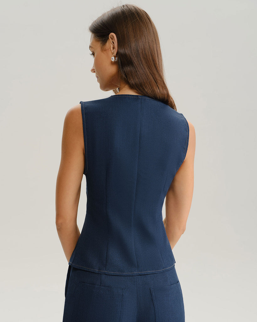 Women's Woven Polyester Vest Tops - RIHOAS