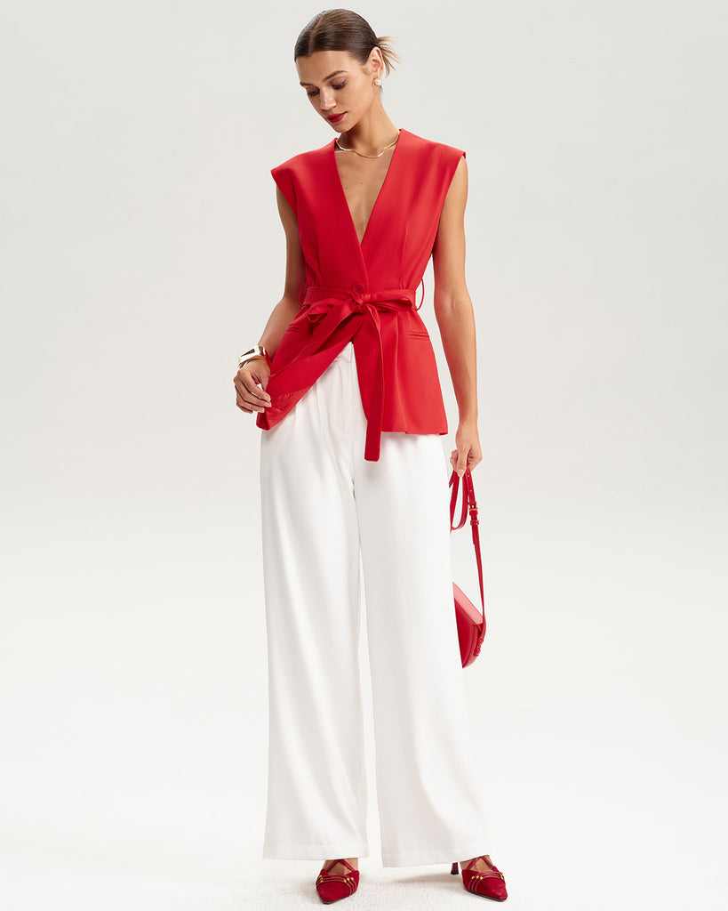 Women's Woven Polyester Vest Tops - RIHOAS