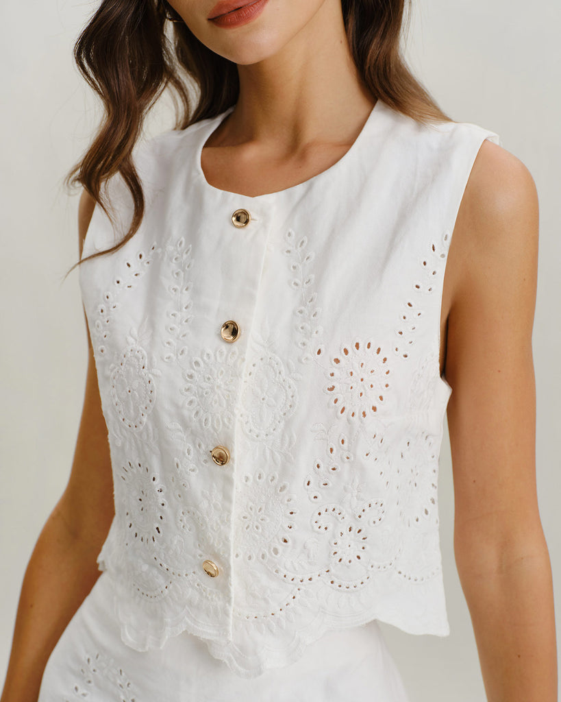 Women's Woven Polyester Vest Tops - RIHOAS