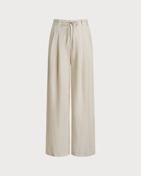 Women's Woven Tencel Cotton Casual Pants Apricot Bottoms - RIHOAS