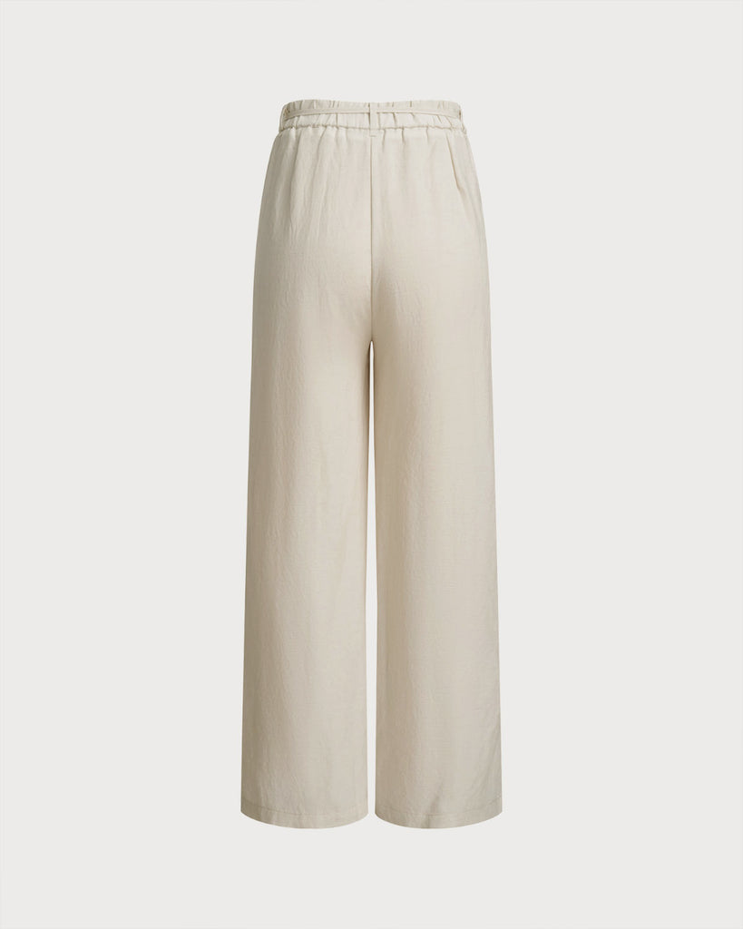 Women's Woven Tencel Cotton Casual Pants Bottoms - RIHOAS
