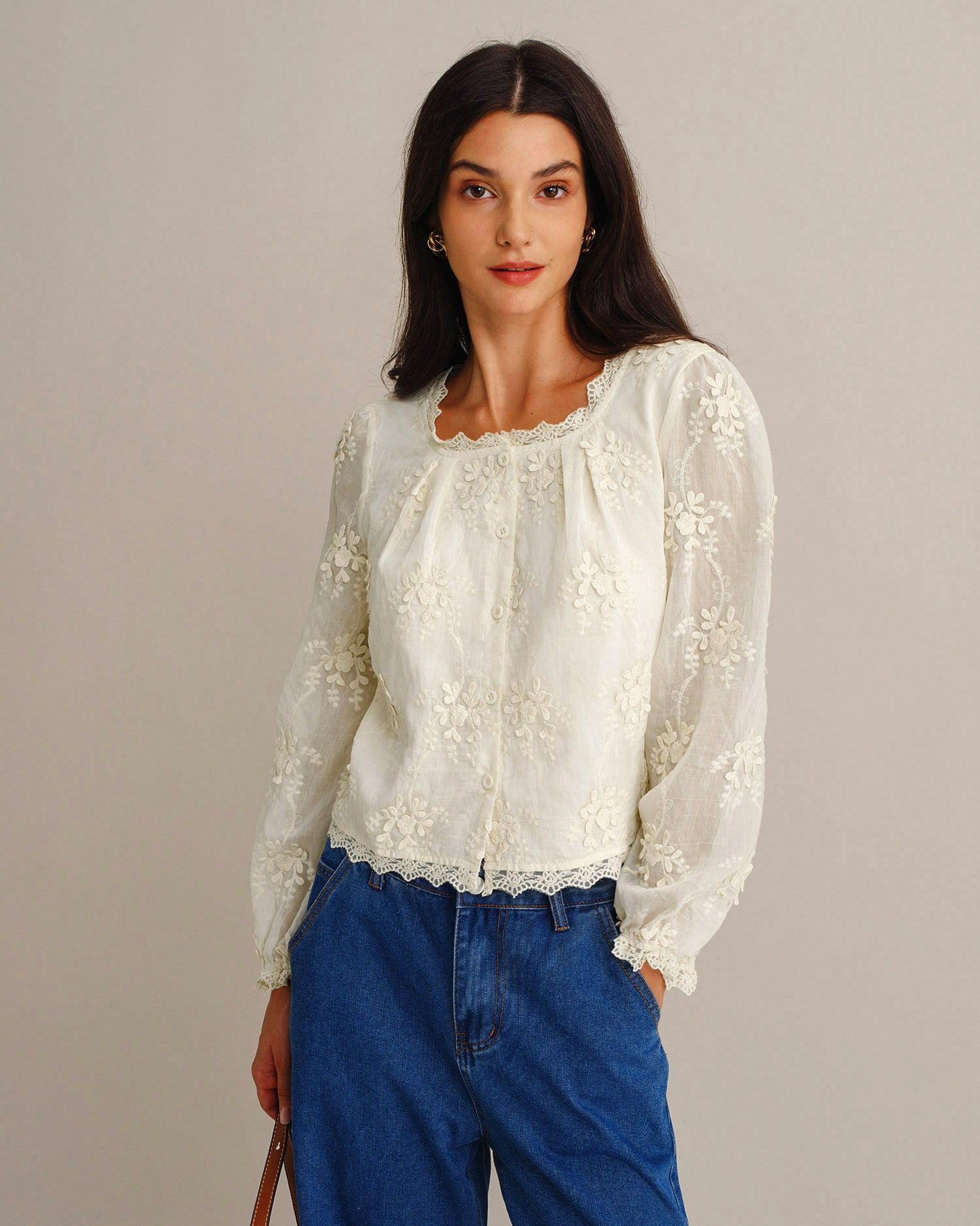 Women's Woven Tencel Top Apricot - RIHOAS