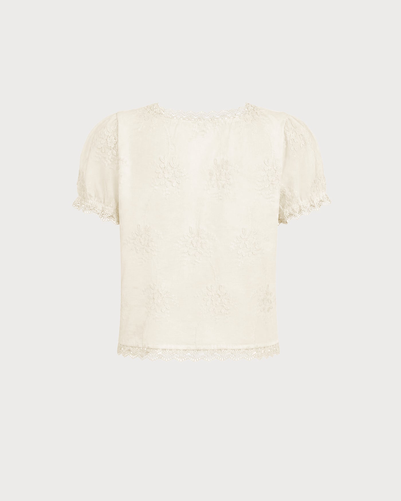 Apricot Square Neck Floral Button Tee 07