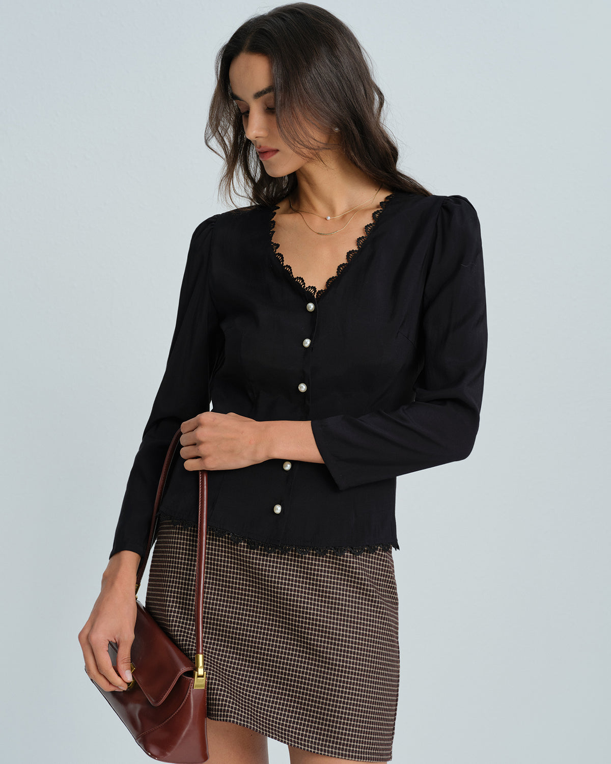 Women's Woven Viscose Blouses Tops - RIHOAS