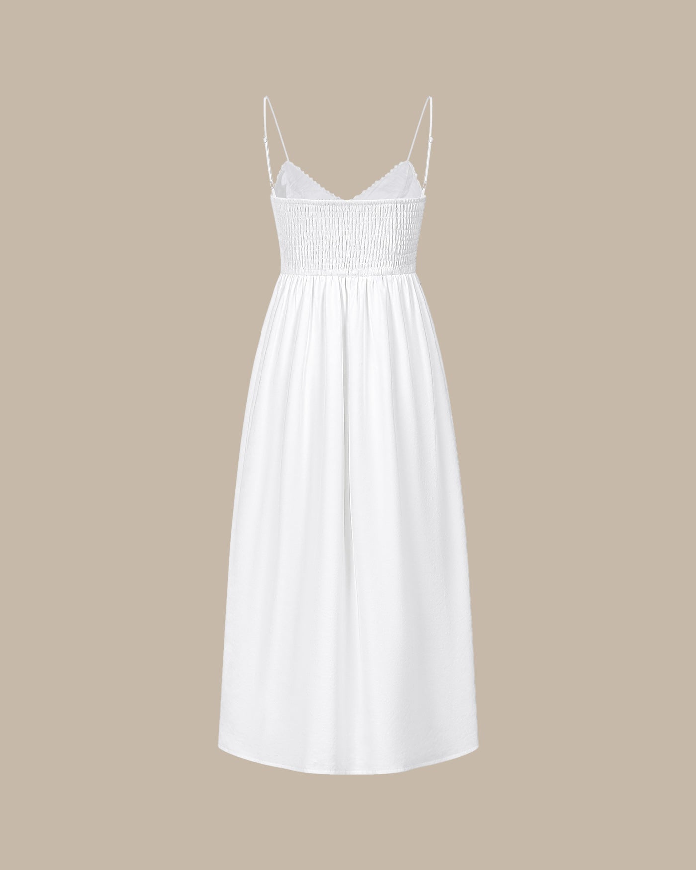 white slip dresses White Splicing Slip A-Line Maxi Dress & Reviews - White - Dresses
