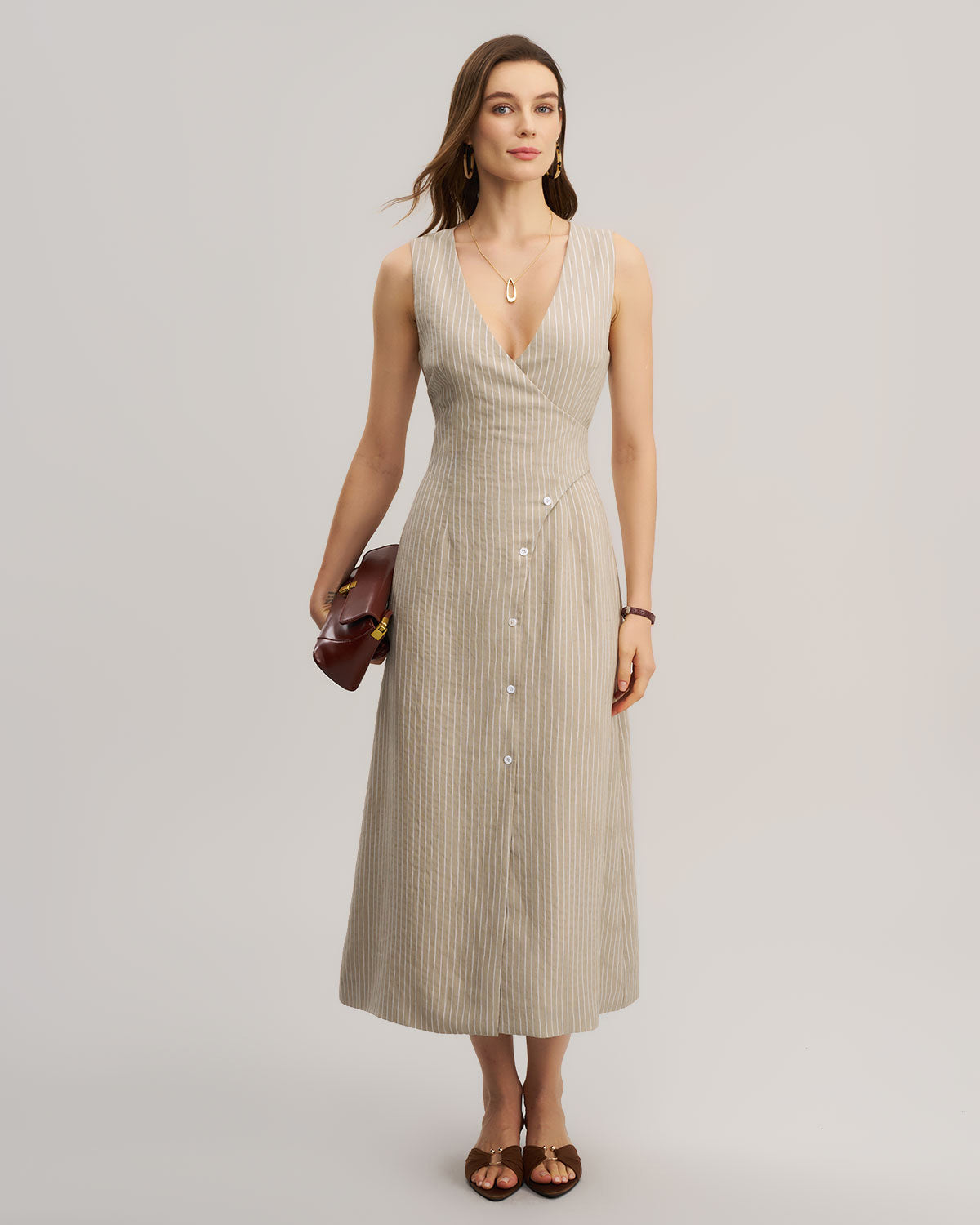 Women's Woven Viscose Maxi Dress Dresses - RIHOAS