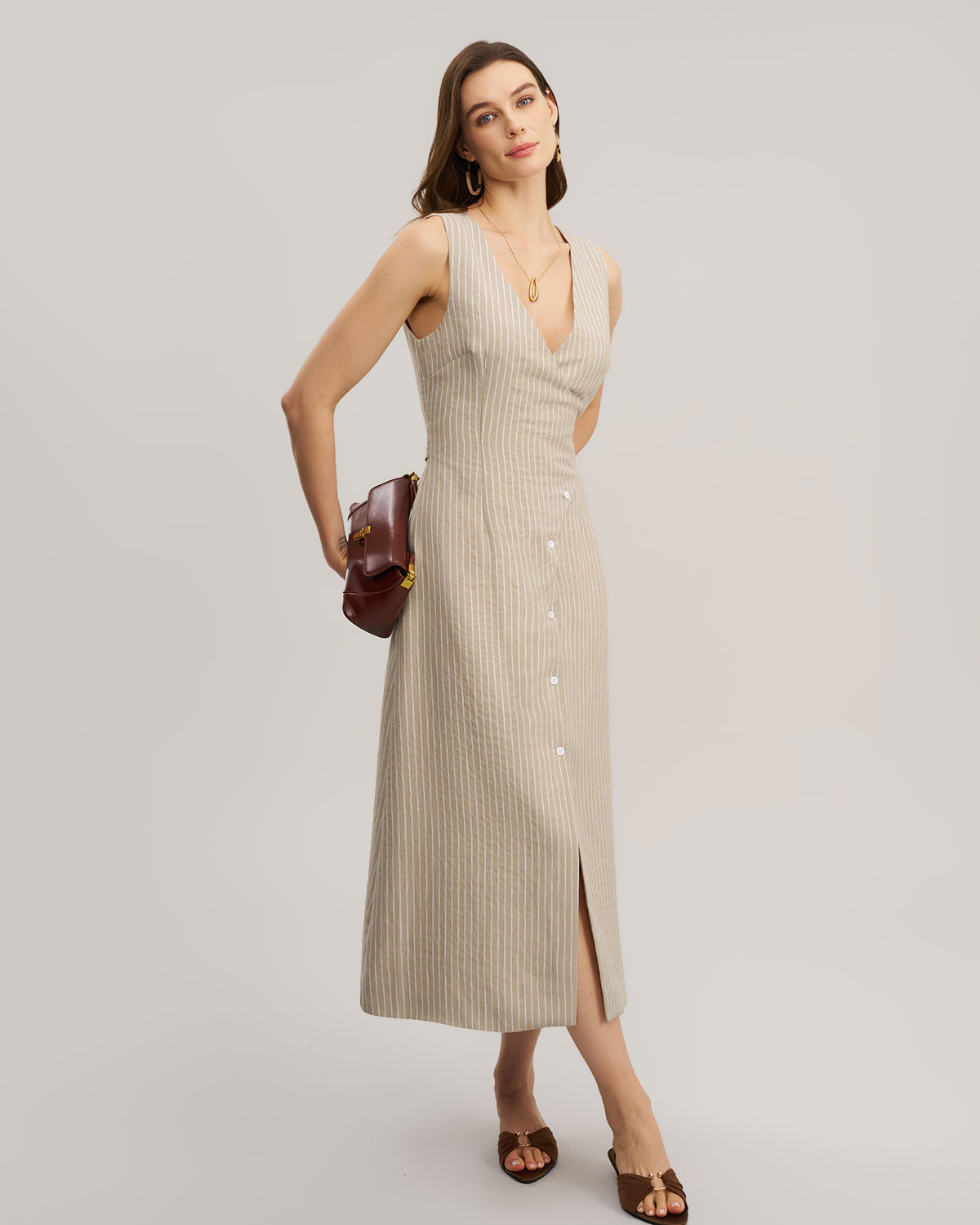 Women's Woven Viscose Maxi Dress Dresses - RIHOAS