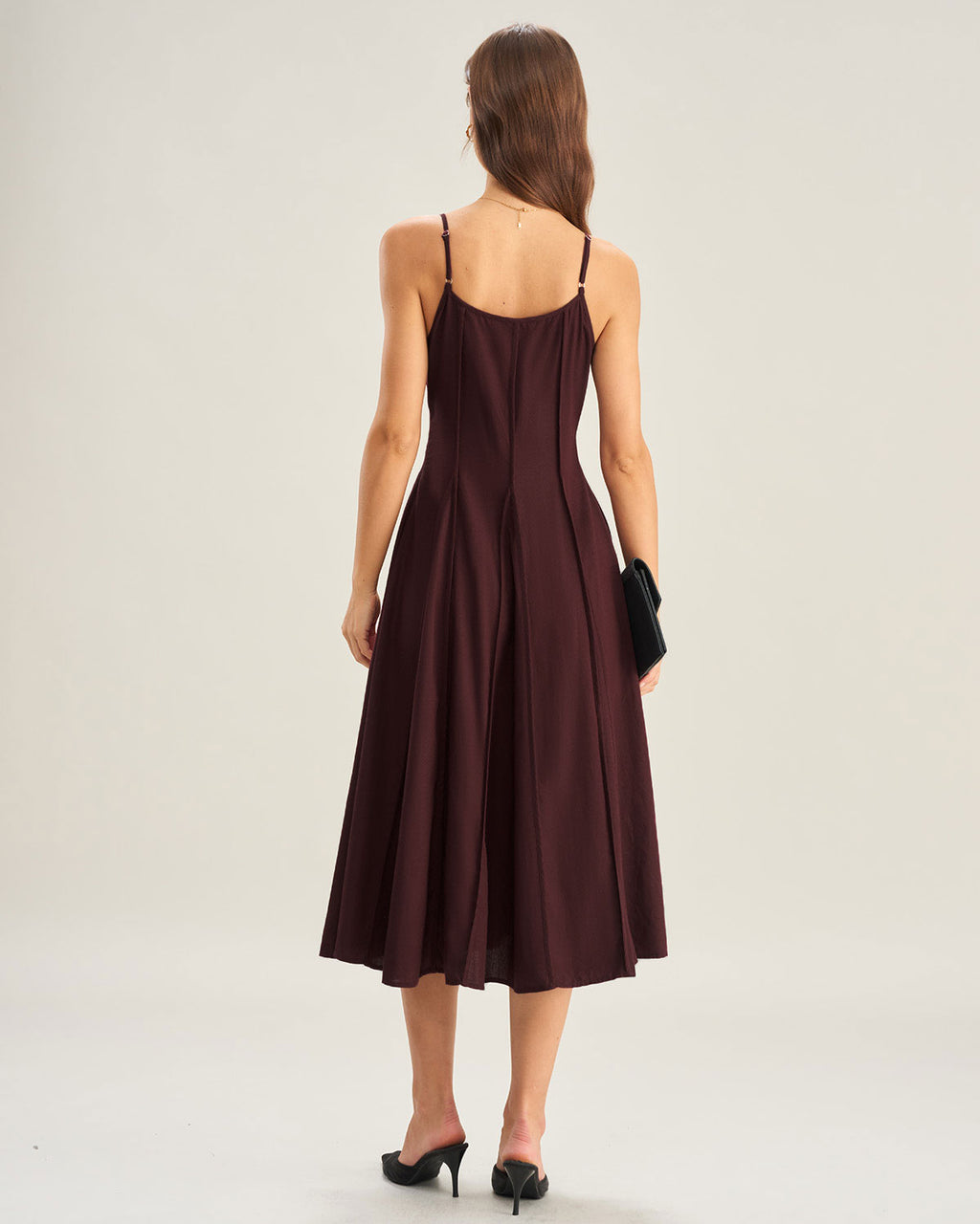 Women's Woven Viscose Midi Dress Dresses - RIHOAS
