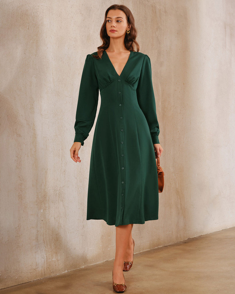 Women's Woven Viscose Midi Dress Dresses - RIHOAS