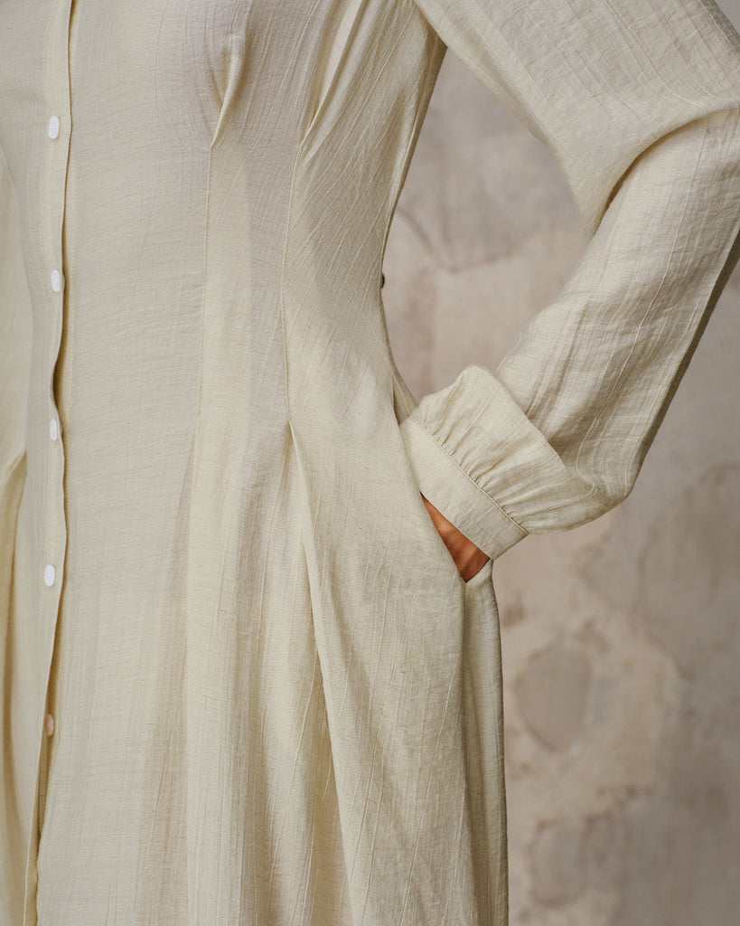 Women's Woven Viscose Midi Dress Dresses - RIHOAS