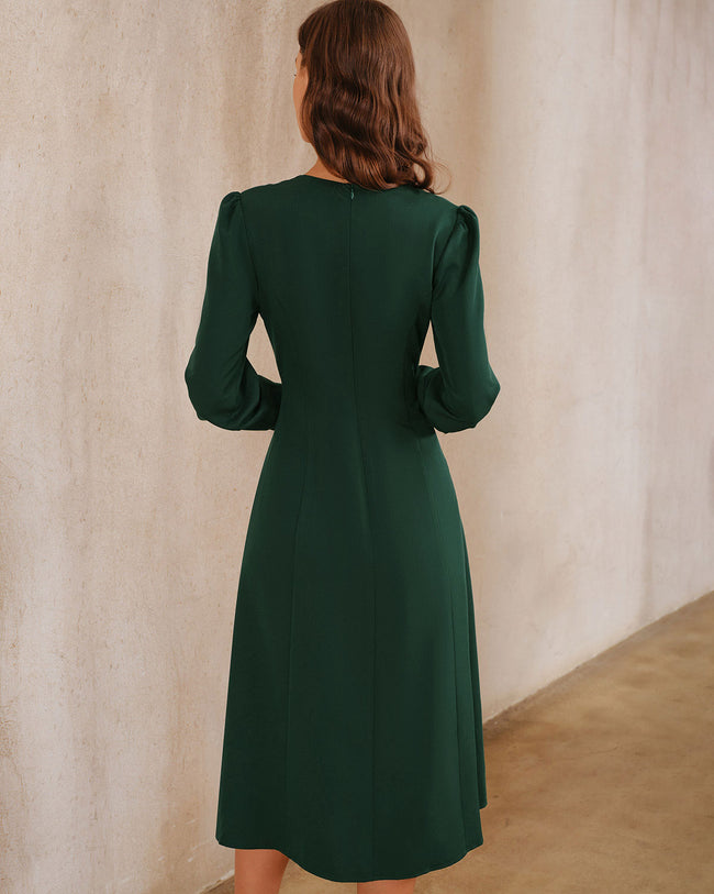 Women's Woven Viscose Midi Dress Dresses - RIHOAS