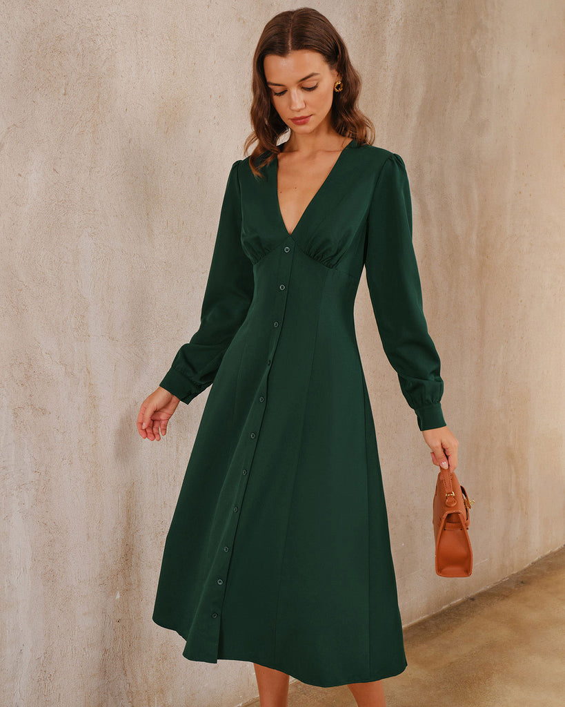 Women's Woven Viscose Midi Dress Dresses - RIHOAS
