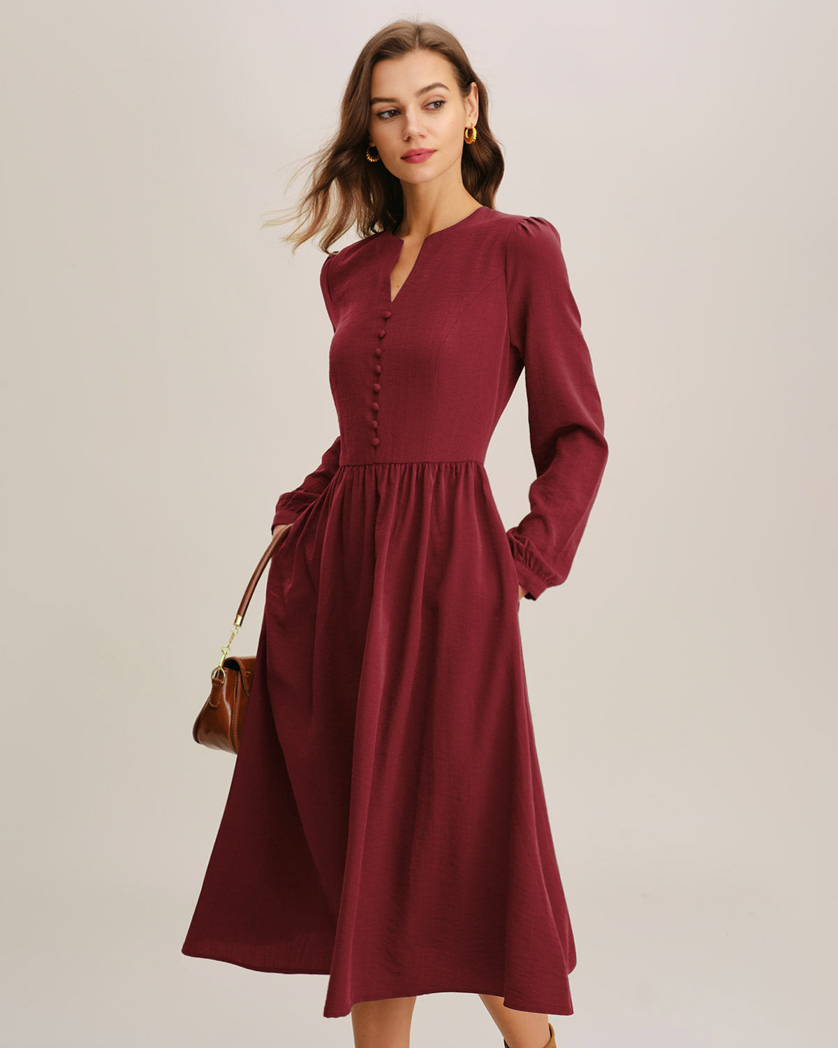 Shop Elegant Long Sleeve Dresses - Perfect for Any Occasion | RIHOAS
