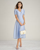 Women's Woven Viscose Midi Dresses Dresses - RIHOAS