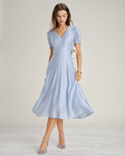 Women's Woven Viscose Midi Dresses Dresses - RIHOAS