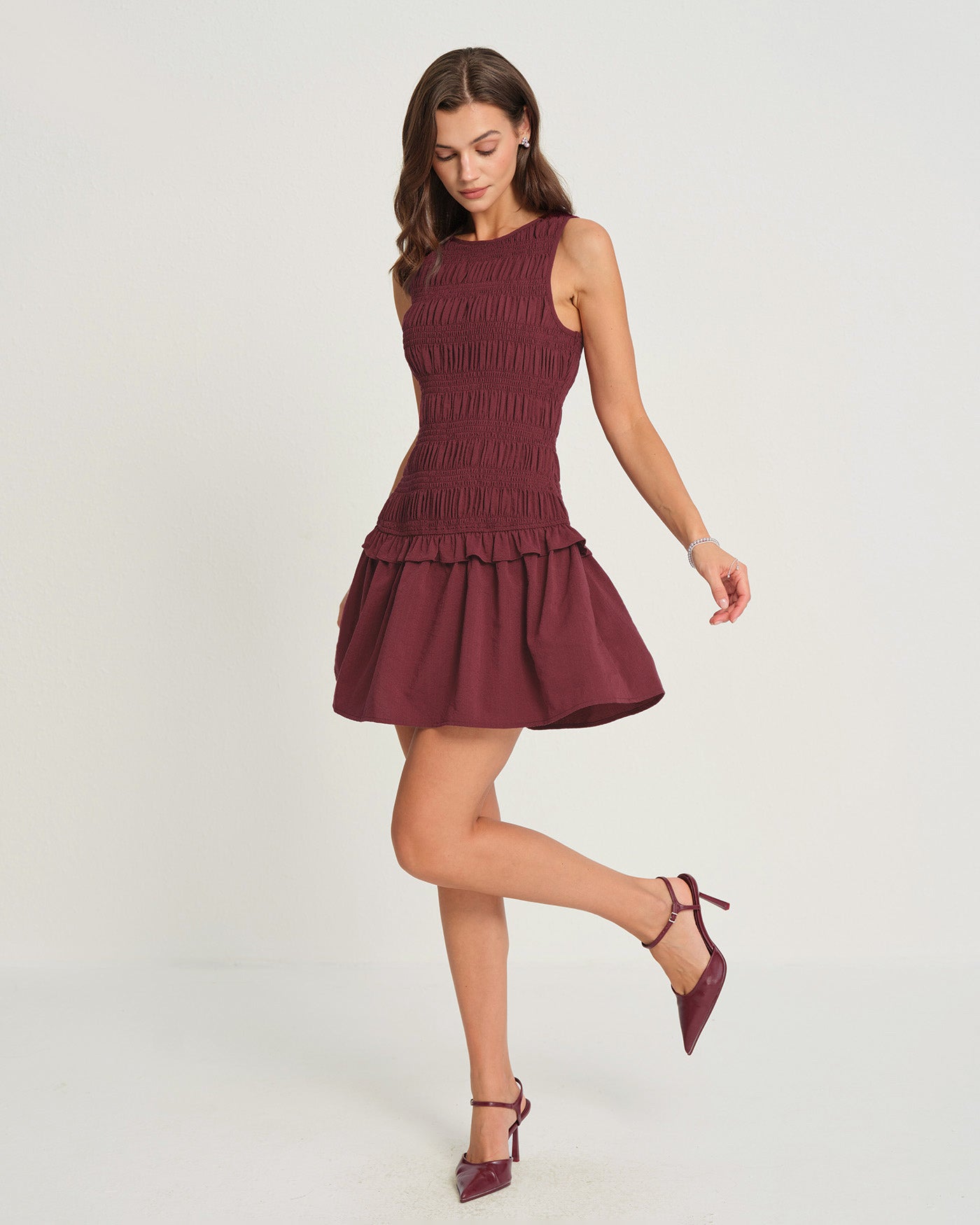 Women's Woven Viscose Mini Dress Dresses - RIHOAS