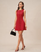 Women's Woven Viscose Mini Dress Dresses - RIHOAS