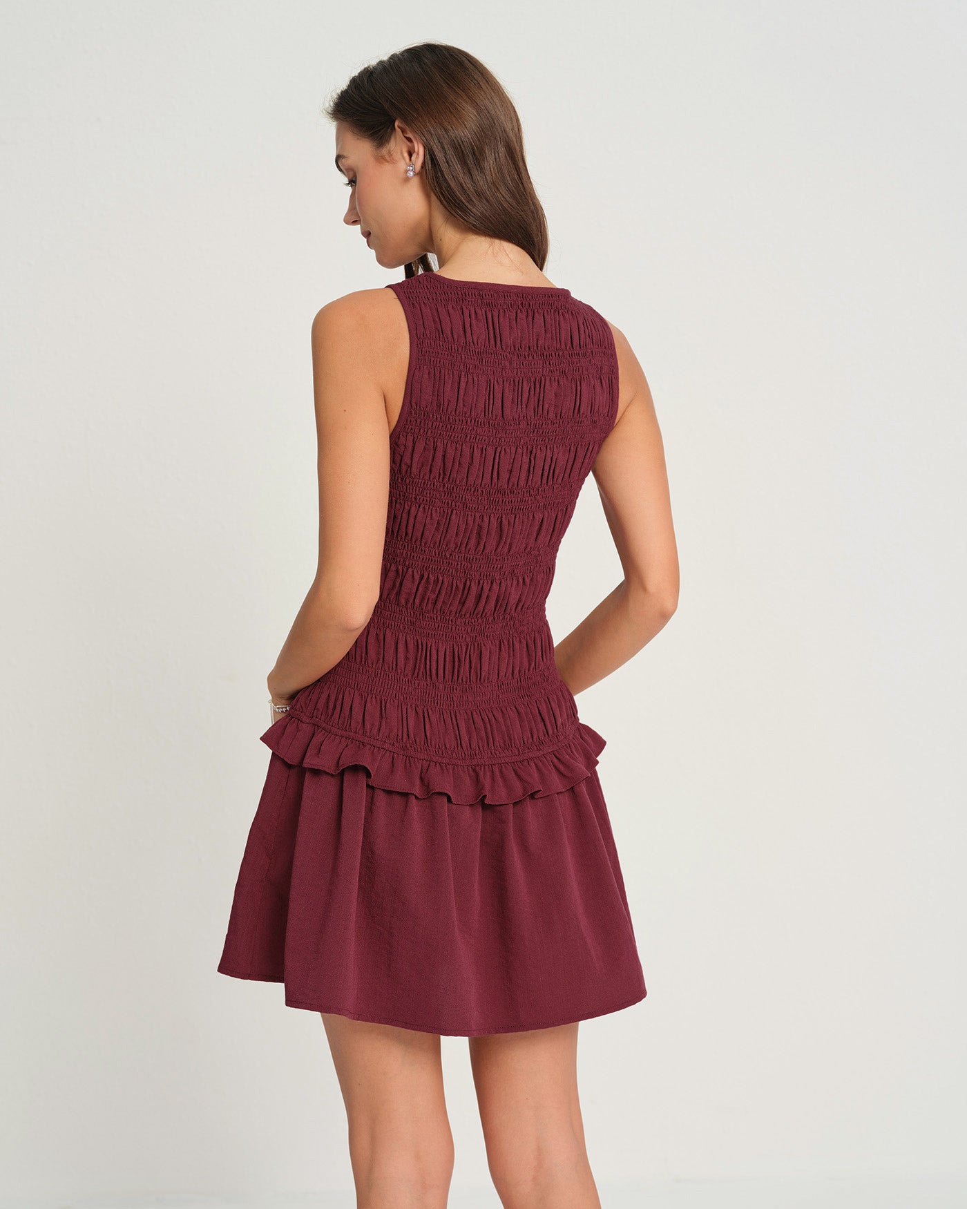 Women's Woven Viscose Mini Dress Dresses - RIHOAS