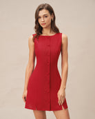 Women's Woven Viscose Mini Dress Dresses - RIHOAS