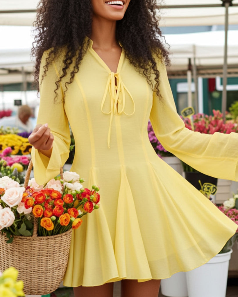 Women's Woven Viscose Mini Dresses Dresses - RIHOAS