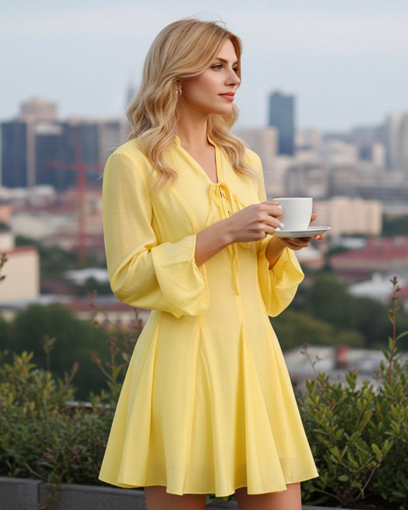 Women's Woven Viscose Mini Dresses Dresses - RIHOAS