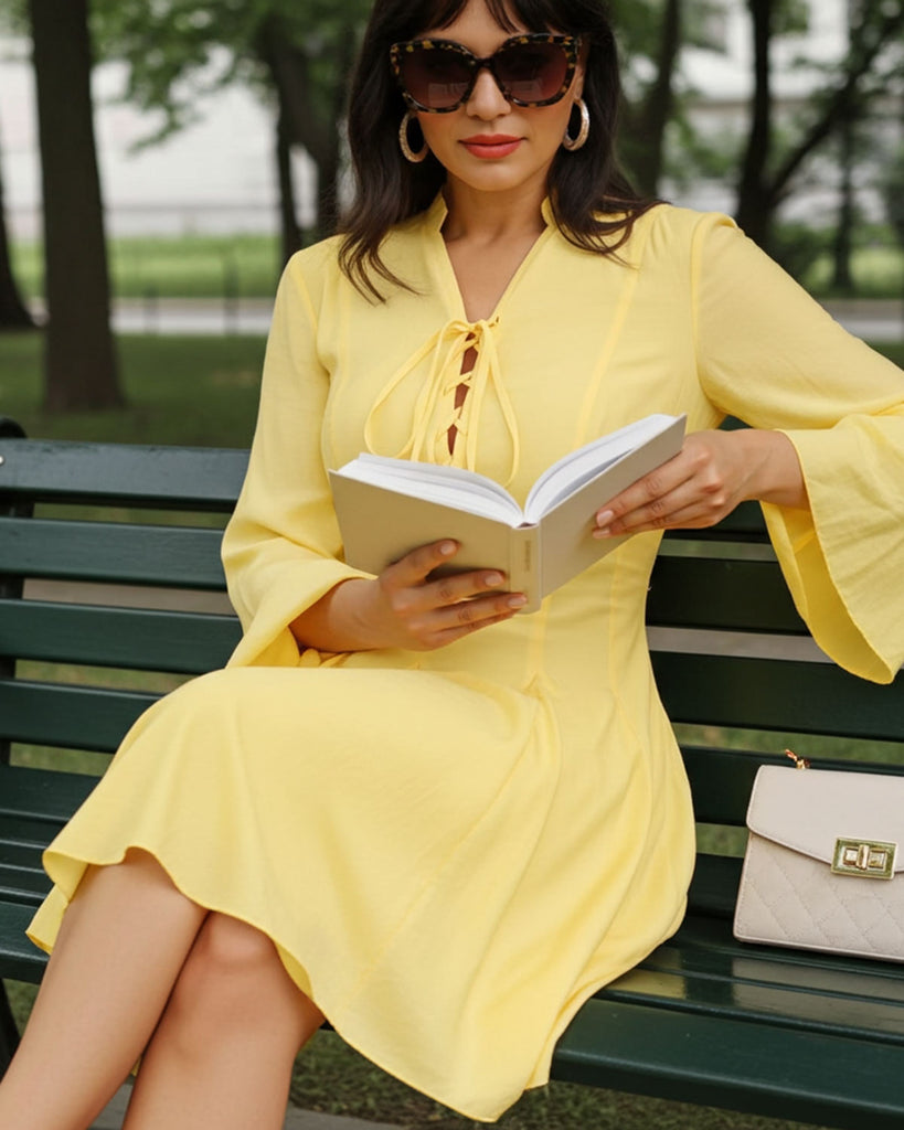 Women's Woven Viscose Mini Dresses Dresses - RIHOAS