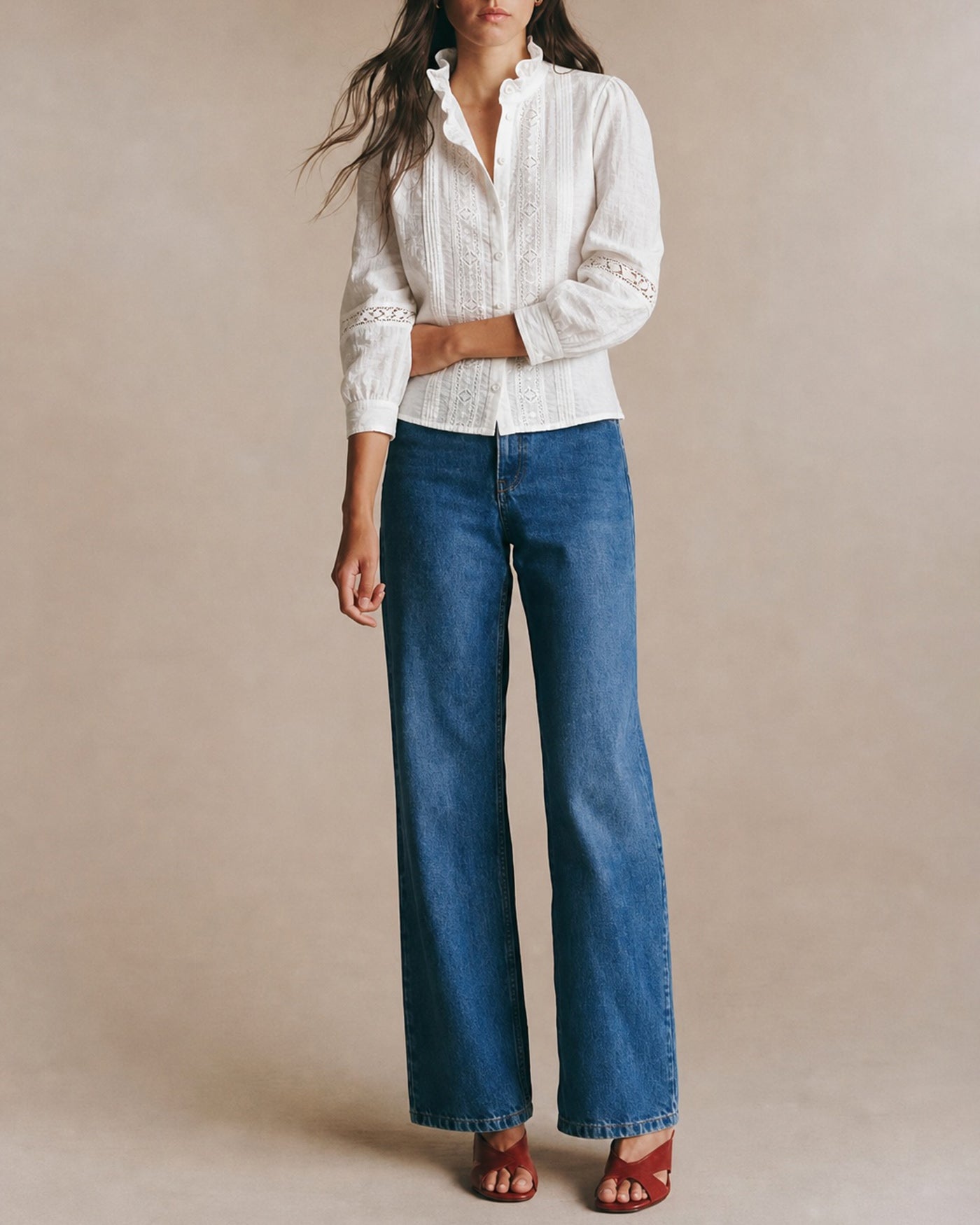 Women's Woven Viscose Shirt Tops - RIHOAS