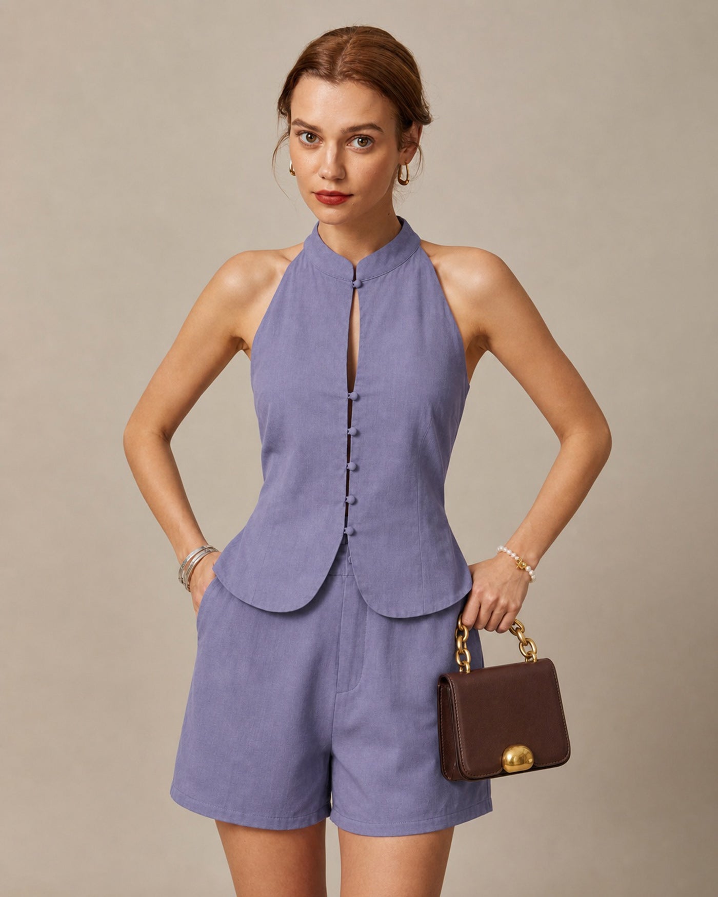 Women's Woven Viscose Shorts Bottoms - RIHOAS