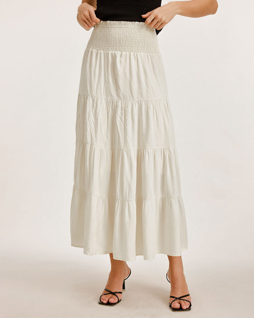 Women's Woven Viscose Skirts Bottoms - RIHOAS