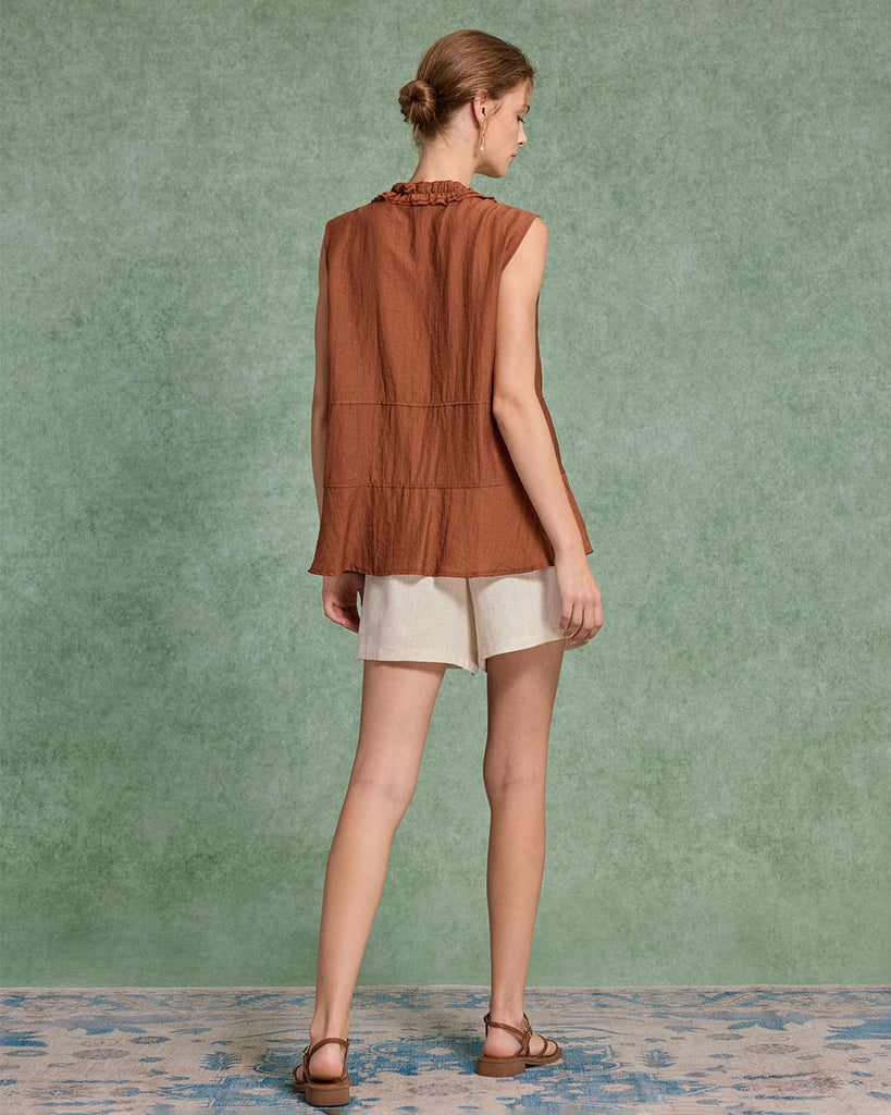 Women's Woven Viscose Tank Tops Tops - RIHOAS