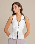 Women's Woven Viscose Tank Tops Tops - RIHOAS