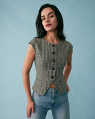 Women's Woven Viscose Tees Tops - RIHOAS