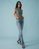 Women's Woven Viscose Tees Tops - RIHOAS
